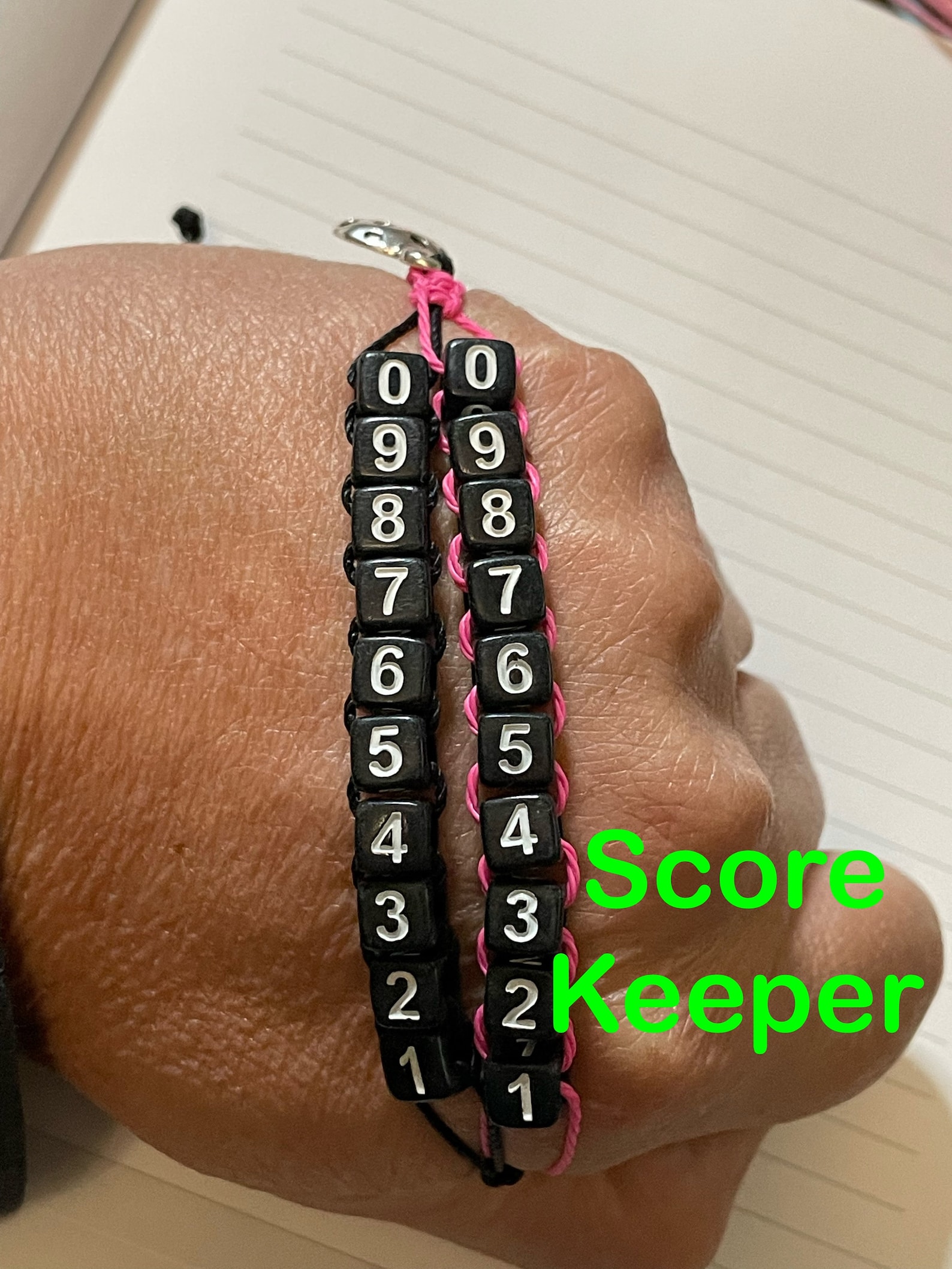 Custom Pickleball Score Keeper Black 6mm Beads Custom Etsy