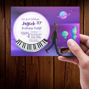 Soul Jazz URODZINY Edytowalne zaproszenie na imprezę Karta dla dzieci Zaproszenie Niestandardowe spersonalizowane pliki PDF i PNG Wydrukuj i podziękowanie