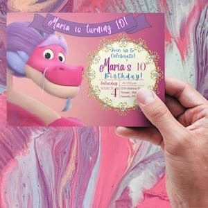 Wens Dragon VERJAARDAG Merida Bewerkbare Party Uitnodiging Kids Card Uitnodigen aangepaste gepersonaliseerde PDF & PNG Print en Bedankkaart!