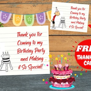 Diário de um Banana ANIVERSÁRIO Rodrick Rules Convite para festa editável Cartão de convite personalizado PDF e PNG para impressão e agradecimento!
