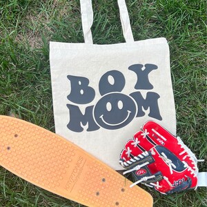 Boy Mom Canvas Tote Bags - MOM gift bag