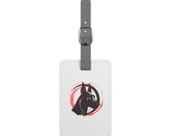 Luggage Tag | Doberman Pinscher | Saffiano Polyester Luggage Tag, Rectangle