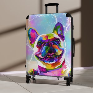 French Bulldog suitcase, Frenchie suit case, Frenchie Mom, French Bulldog Mom image 3