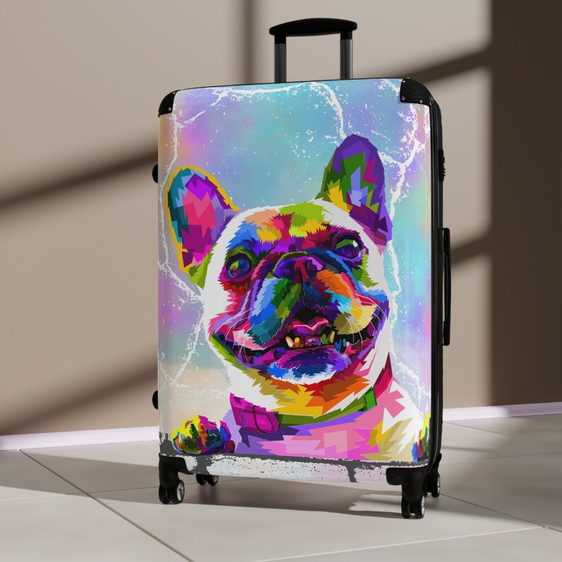 French Bulldog suitcase, Frenchie suit case, Frenchie Mom, French Bulldog Mom image 3