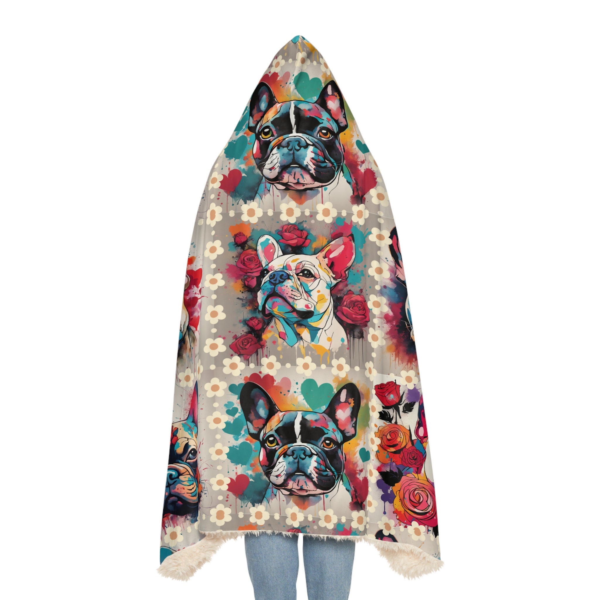 Frenchie blanket hoodie sale