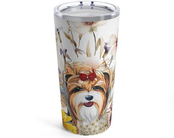 Biewer Terrier Steel Tumbler 20oz