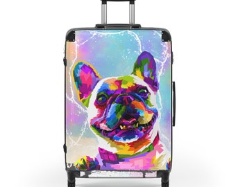 French Bulldog suitcase, Frenchie suit case, Frenchie Mom, French Bulldog Mom