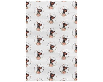 Doberman Pinscher Mom Microfiber Tea Towel