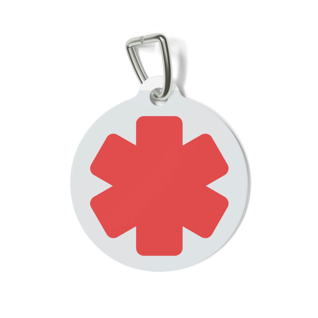 Medical Alert Pet Tag With QR Code Prompting URGENCY Etsy