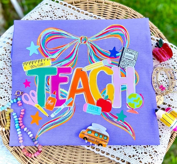 Colorful Teacher DTF Transfer, Colorful Teaching DTF Transfer, Teach DTF Transfer