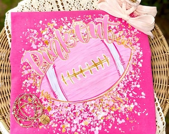 Football Pink Out DTF Transfer, Football Season DTF Transfer, Football October Awareness DTF for Apparel Graphic