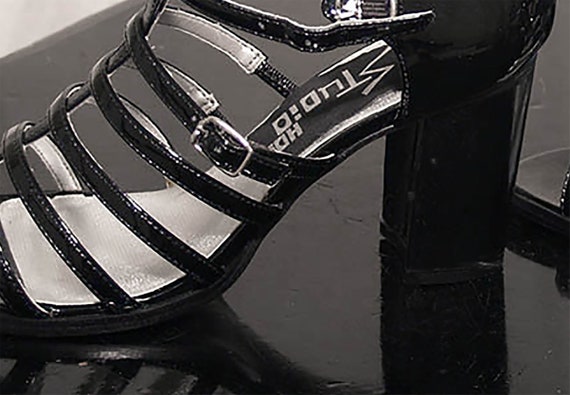 Vintage Studio HD2 Soho Black Patent Strappy heel… - image 6