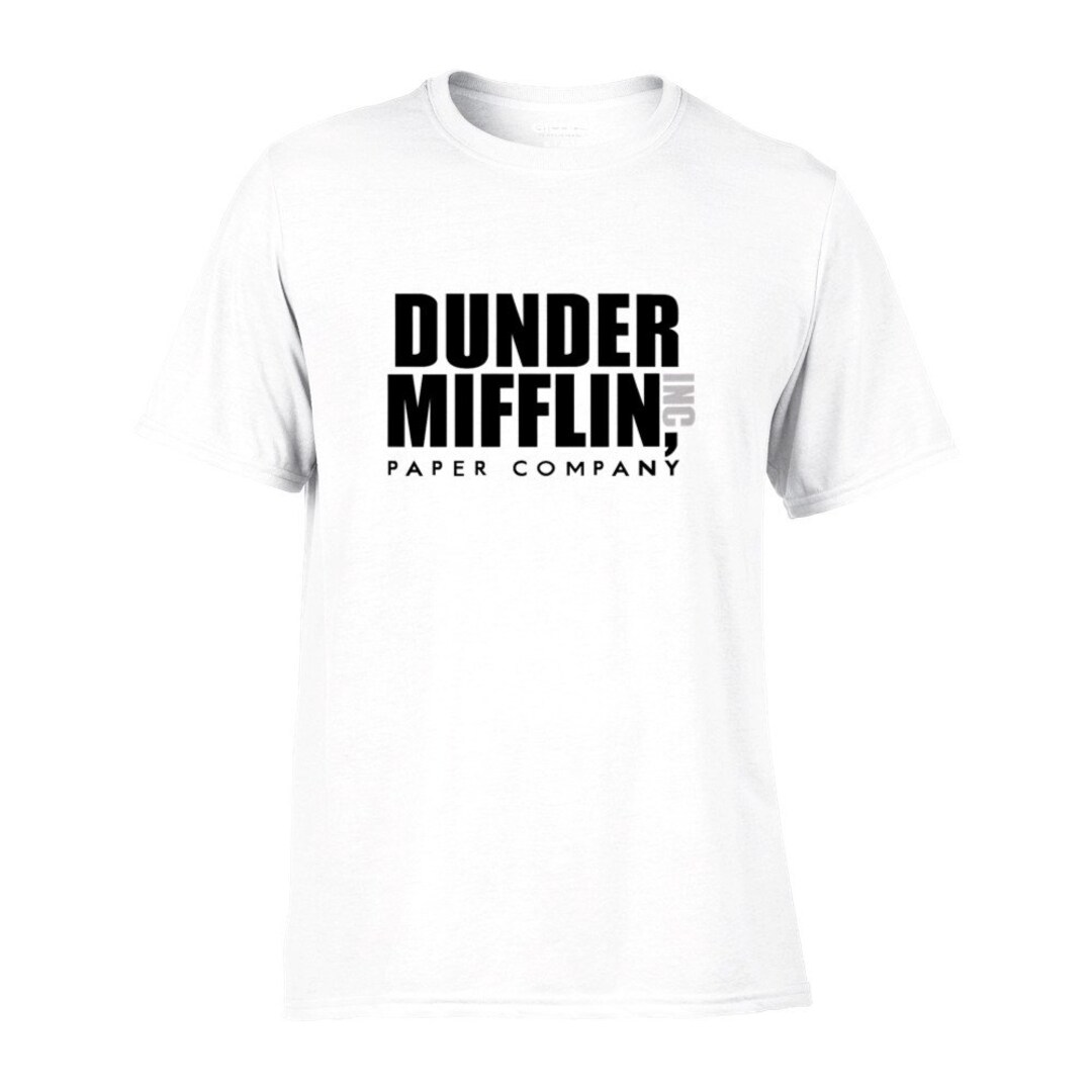 Dunder Mifflin Logo Mens Crew Neck Short Sleeve Classic Fit