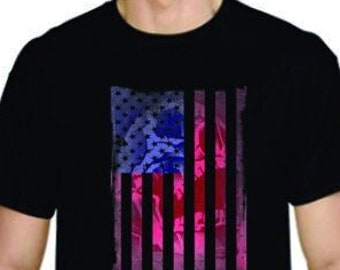 T-Shirt - AMERICAN FLAG SKULL - Adult