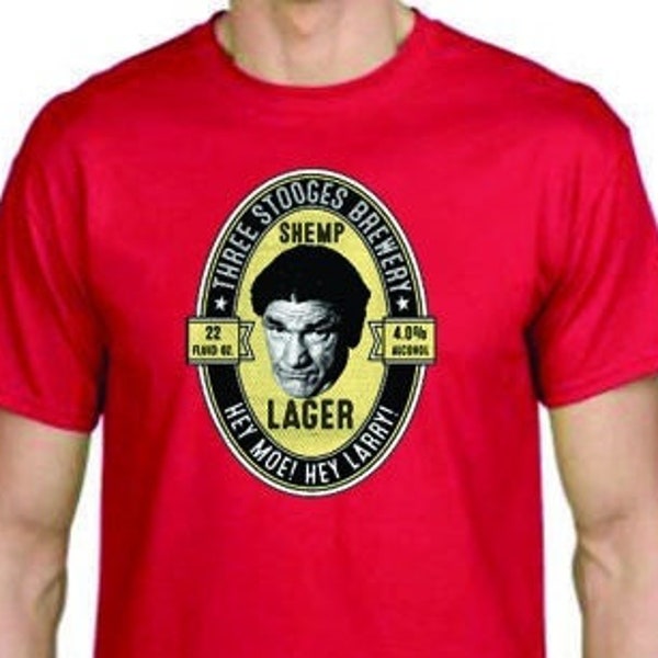 T-Shirt - THREE STOOGES BREWERY - Beer Shemp Lager booze funny humor Adult