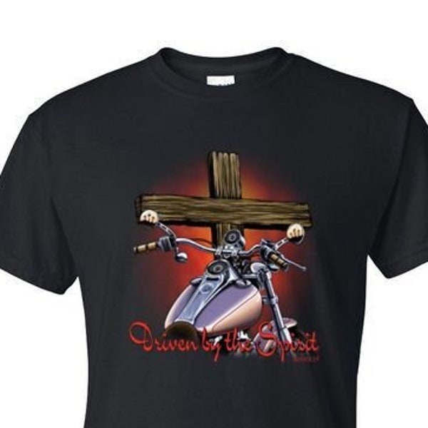 T-Shirt - DRIVEN to the SPIRIT - Inspirational Biker Cross fun Adult