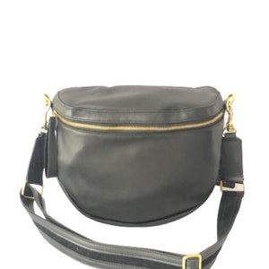 Genuine Leather Shoulder Bags for Women/Thick Belt Crossbody Handbags
