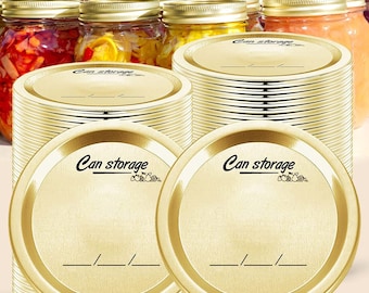 150/200-Count [70mm Regular Mouth]  Gold Color Canning Lids for Ball, Kerr Jars, Metal Mason Jar