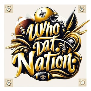 New Orleans Saints 'WHO DAT" PNG File
