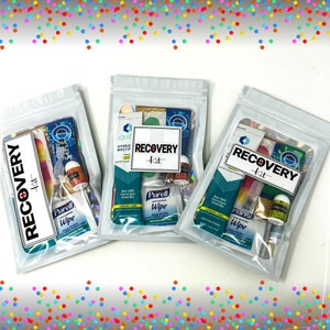 Hangover Kit, Recovery Kit, Bachelorette Party Favor, Wedding Party Gifts,  Bridal Party,  Hangover Kit Bag, Self Care Kit for Girls Trip