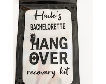 Hangover Recovery Kit, Self Care Kit for Parties, Weddings, Vacations, Events, Bachelorette Party Favors, Girls Night