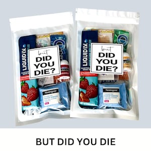 But Did You Die Hangover Kit, Adult Party Favor Bags, Travels Hangover Kit Bag With Supplies, Bachelorette Party Girls Trip, Recovery Kits,