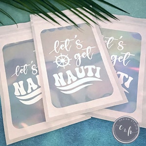 Let's Get Nauti Recovery Kit, Nautical Bachelorette Party Hangover Kit, Bachelorette Favors, Cruise Gifts Hangover Kit Bag