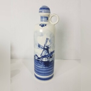 Delft porcelain bottle with cork