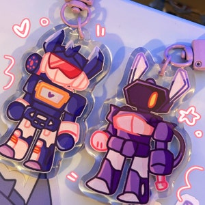 shockwave & Soundwave | Tf G1 double sided epoxy keychain