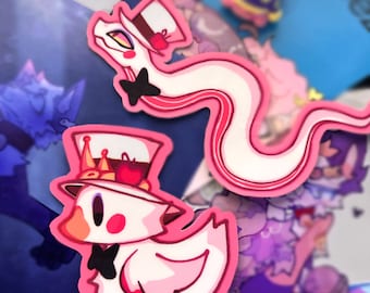 Snake & Duck Lucifer | Hazbin Hotel matte sticker