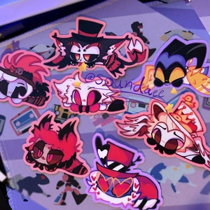 Chibi guys | Hazbin Hotel matte stickers (Batch1)