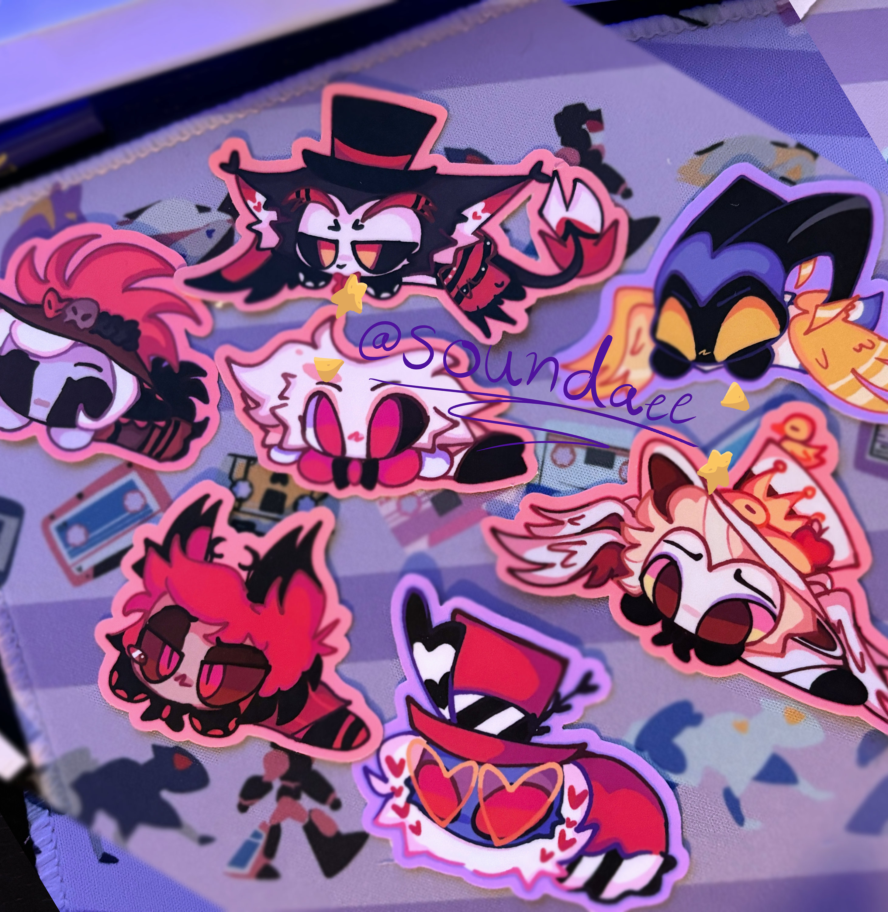 Chibi guys | Hazbin Hotel matte stickers (Batch1)
