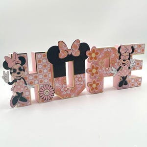 Minnie Maus Inspiration 3D Buchstaben / Minnie Maus Geburtstag groovy A Partydekoration / groovy Partydekoration