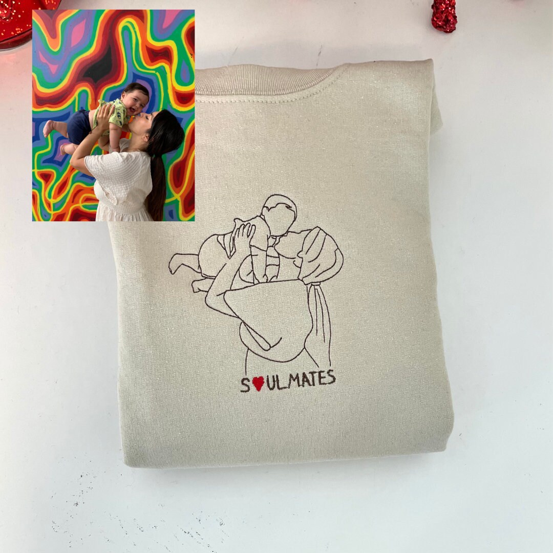 Mother and Daughter Personalized Line Art Hoodie Can Be - Etsy