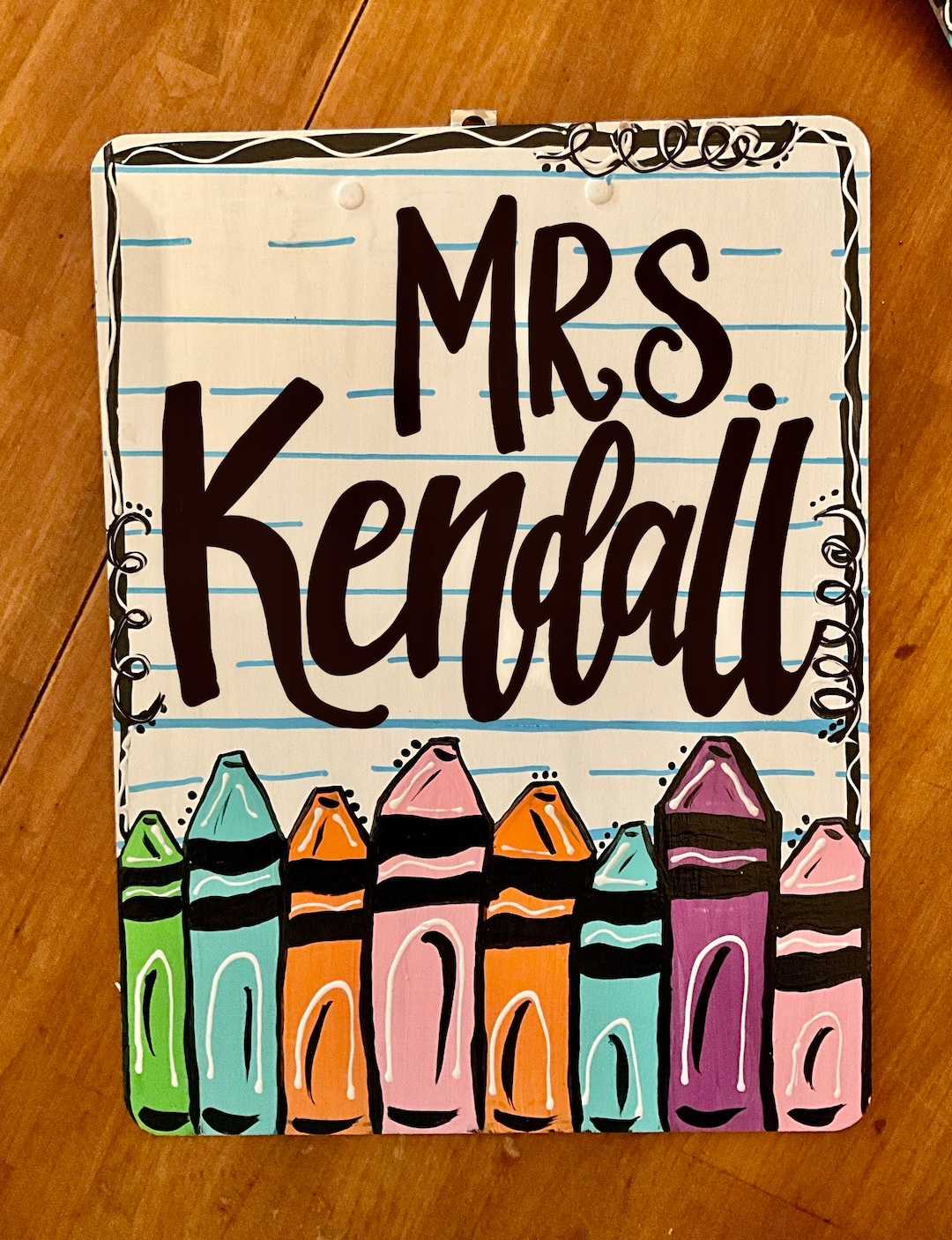 Teacher Clip Board Personalized Clip Board Hand Painted - Etsy
