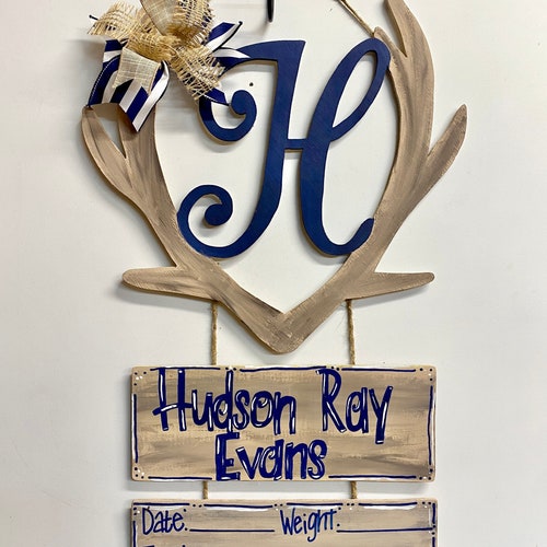 Deer Baby Hospital Door Hanger Free Shipping Etsy