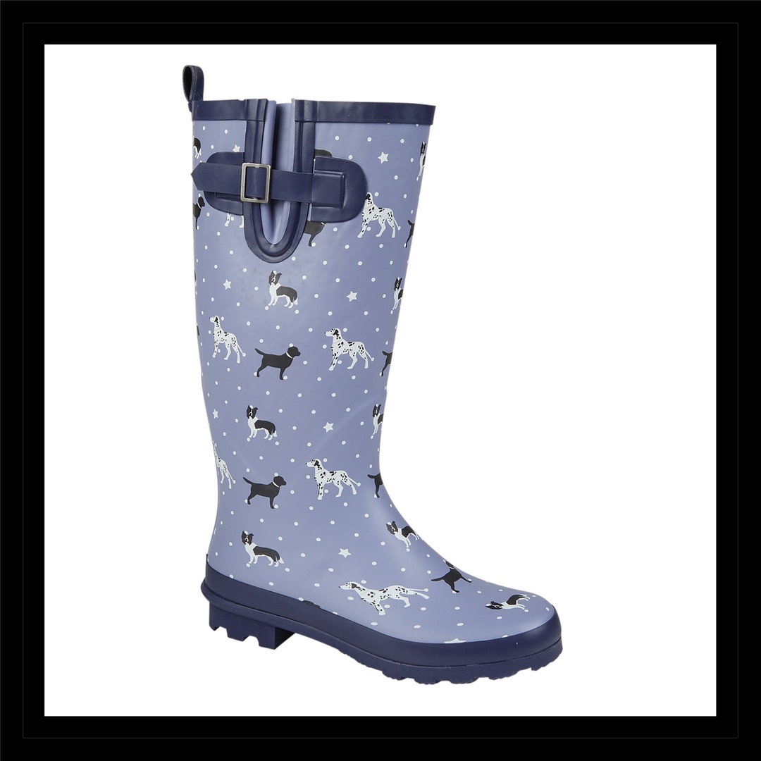 Ladies Wellies Buddy Women's Waterproof Wellington Dog Etsy UK