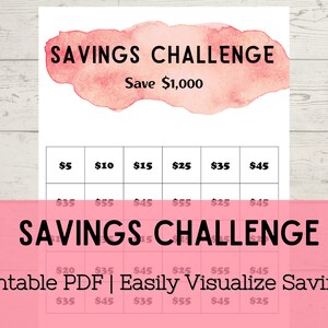 Savings Challenge | Savings Tracker | Savings Challenge Tracker | Save | Savings Goal | Emergency Savings Tracker | Emergency Savings