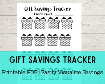 Gift Saving Tracker | Savings Tracker | Saving Challenge | Save