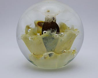 Pisapapeles de cristal artístico vintage de 1982 firmado por R.W. Stephens, Robert W. Stephan