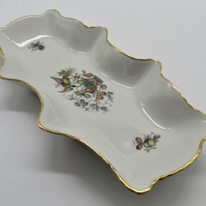 Vintage Limoges France Porcelain Celery Dish, Limoges Pin Dish, Limoges Jewelry Tray, Limoges France Bone China Trinket Dish