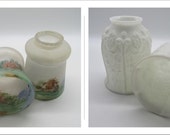 Glass Lamp Shade Replacements, Milk Glass Lamp Shades, Hand Painted Lamp Shades