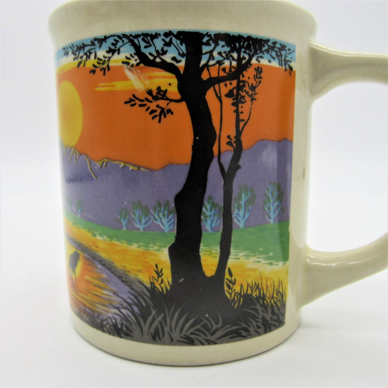 Hand Painted Vintage Coffee Mugs Made in Japan, Otagiri Ceramic Coffee