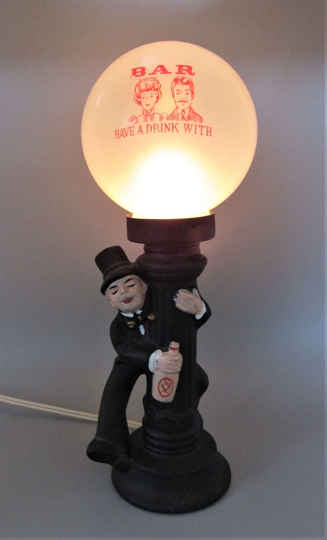 Vintage Mid Century Drunk Hobo Lamp Post Bar Light 1950's Etsy