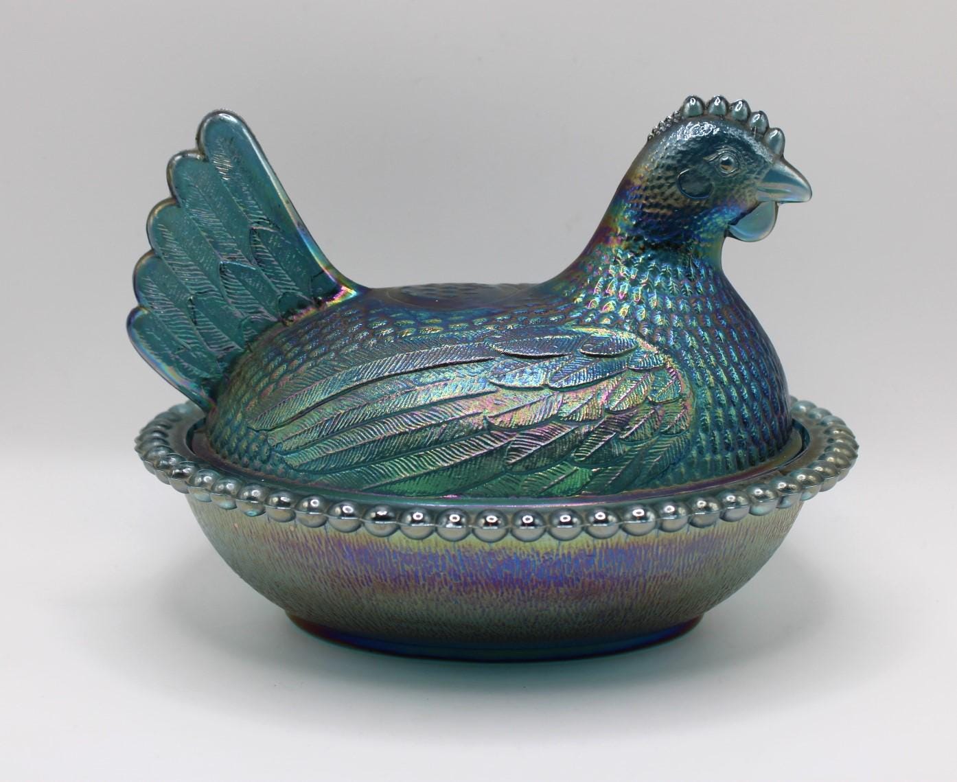 Glass hen on nest - Etsy 日本