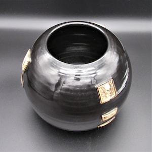 Irish Art Pottery Vase Brown Glaze Large Decorative Ceramic Pot