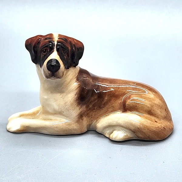 Vintage Royal Doulton Miniature St. Bernard Dog Figurine K19