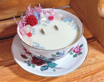 Whimsical Crystal Sugar Dish Candle