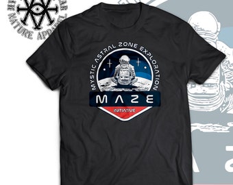 Maze Stoner Astronaut T-Shirt: Psychedelic Hippie Clothing