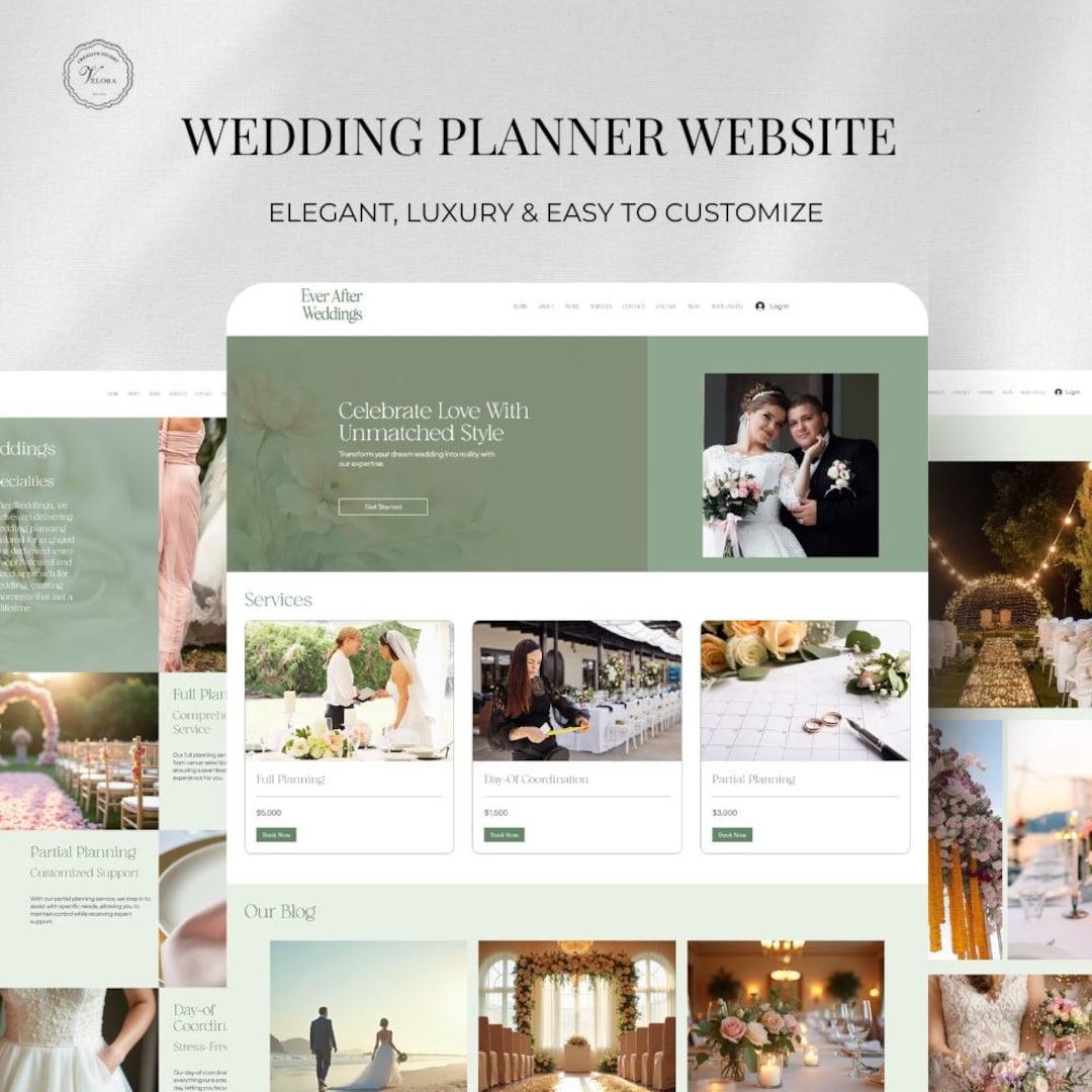Wix Wedding Website Template | Wedding Planner Website | Photographer ...